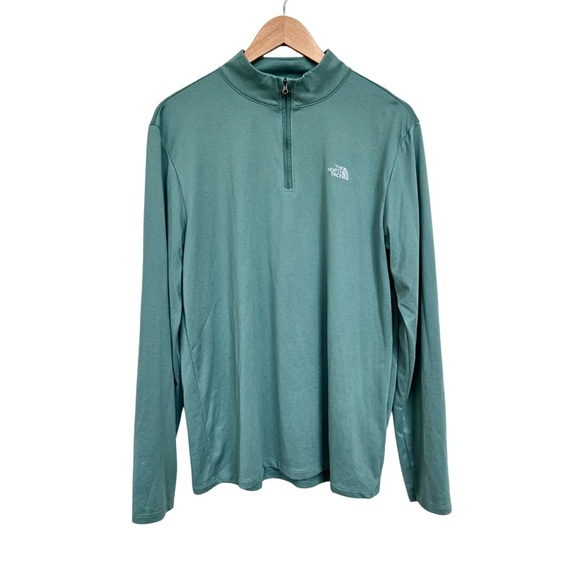 The North Face Men's Elevation 1/4 Zip Dark Sage Green Pullover Long Sleeve - Picture 1 of 6